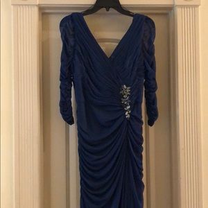 Long formal blue dress